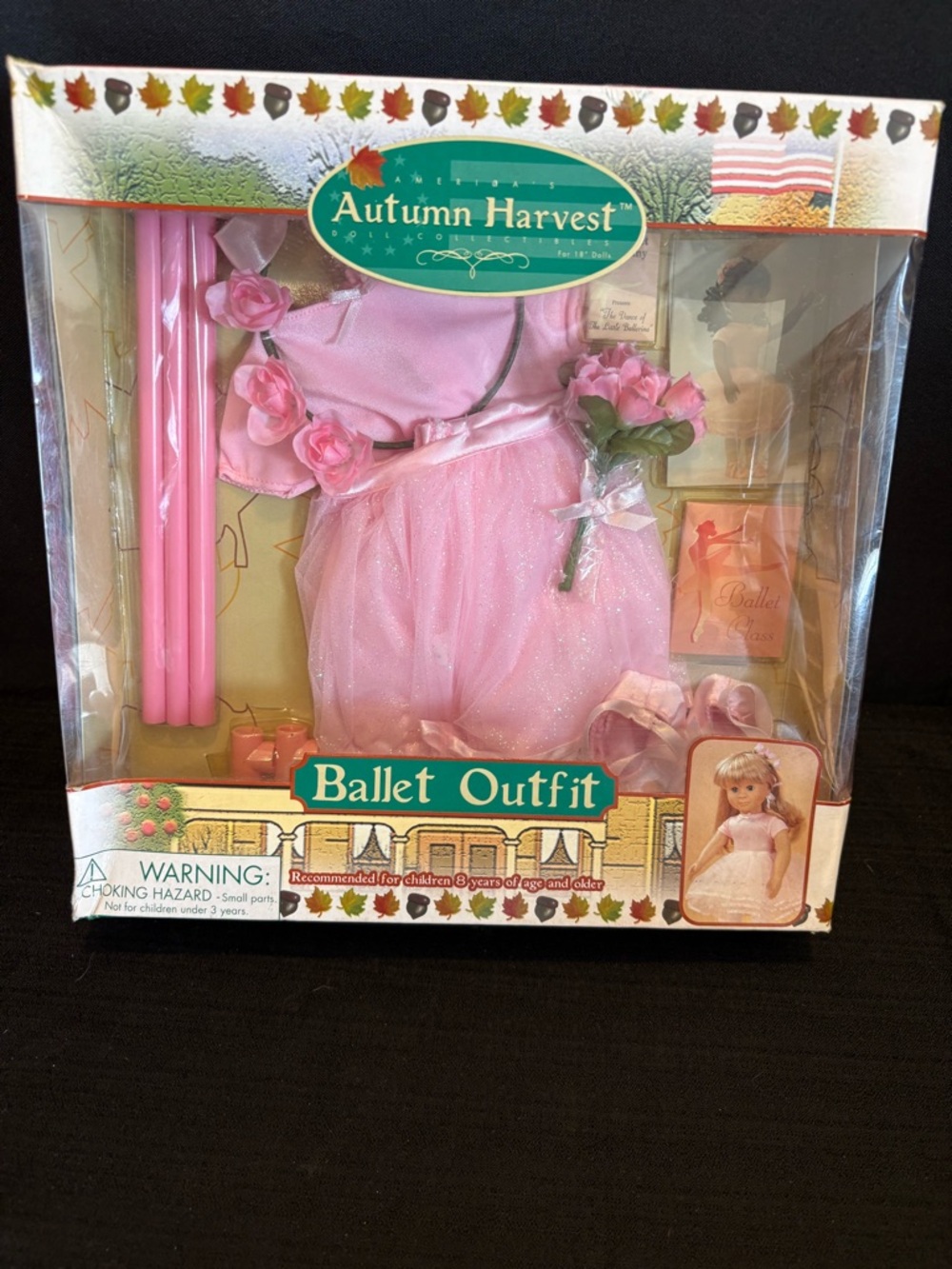 America's  Autumn Harvest Doll Collectables Ballet outfit & accessories 18” doll